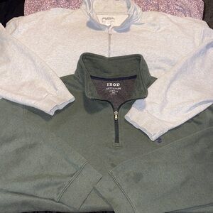 Arizona & IZOD Men's Olive and Gray 2 Zip-Up Sweater Set